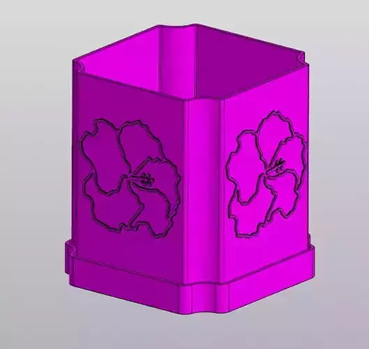 Hibiscus Planter 3D print model