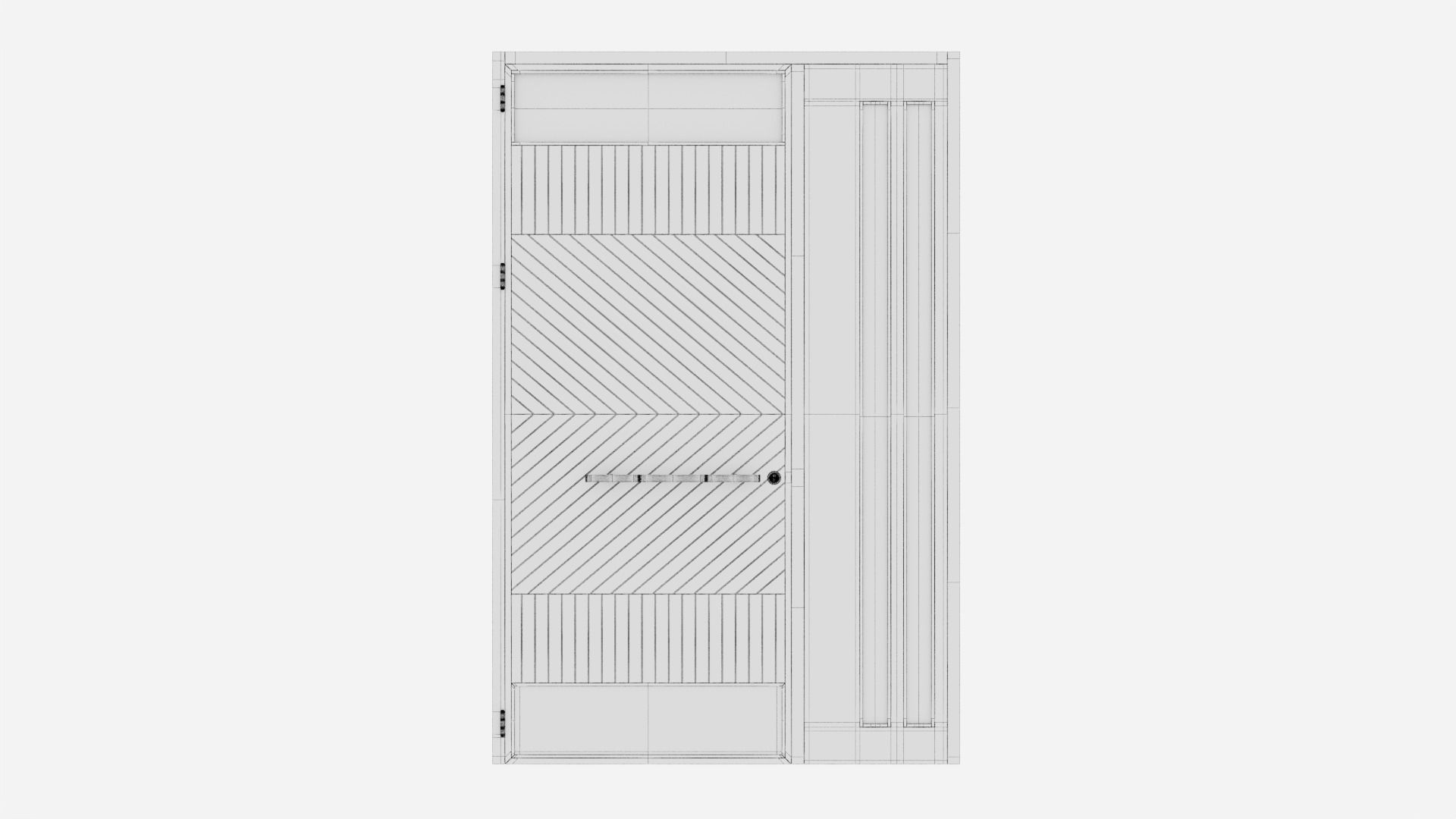Aluminium door 259 3D model_6