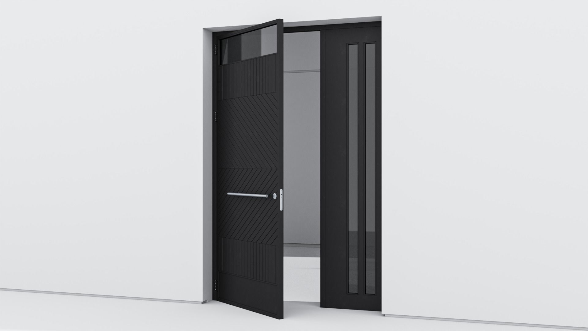 Aluminium door 259 3D model_2
