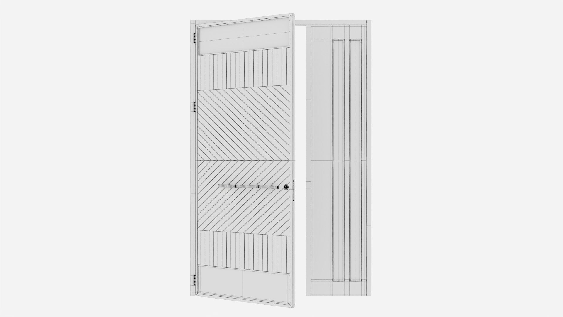 Aluminium door 259 3D model_5
