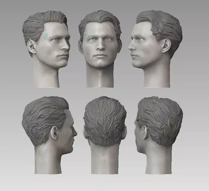 ONE6 Scale Head- Connor K800- Detroit Become Human 3D print model_0
