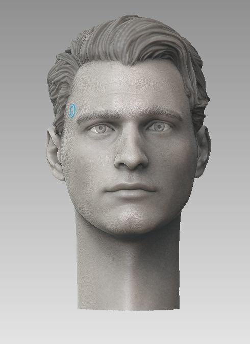 ONE6 Scale Head- Connor K800- Detroit Become Human 3D print model_1