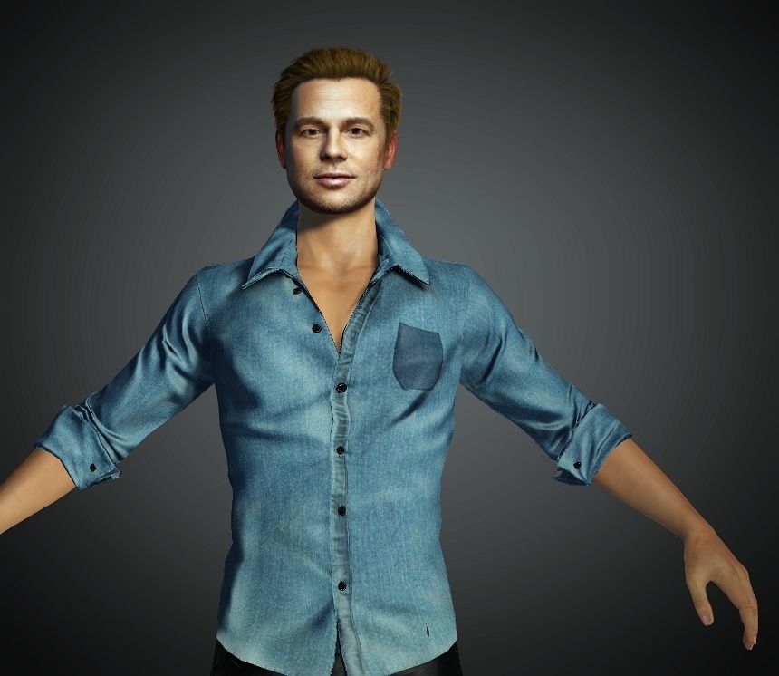 Robert Downey Jr Low-poly 3D model Low-poly 3D model_6