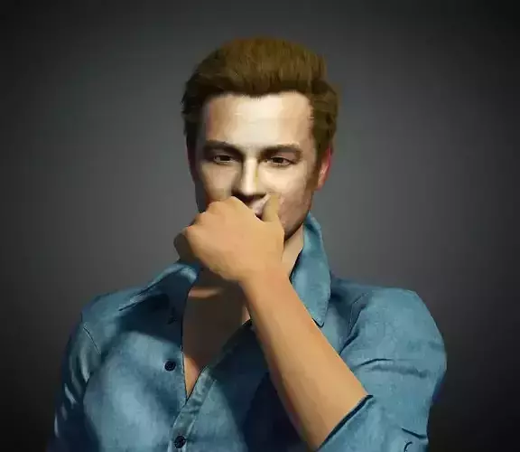 Robert Downey Jr Low-poly 3D model Low-poly 3D model