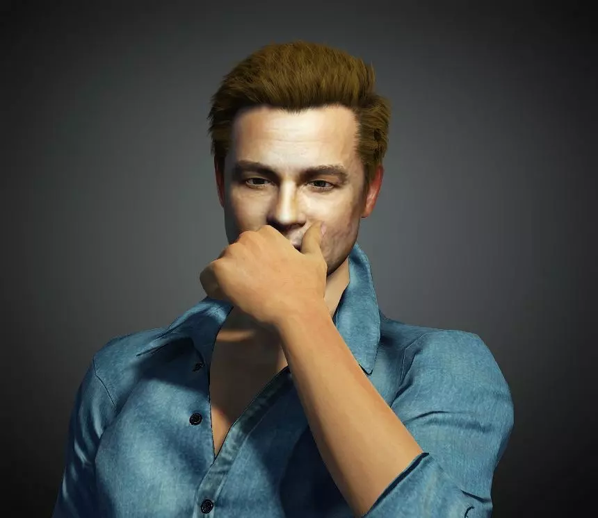 Robert Downey Jr Low-poly 3D model Low-poly 3D model_0