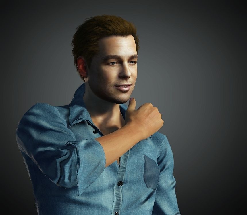 Robert Downey Jr Low-poly 3D model Low-poly 3D model_11