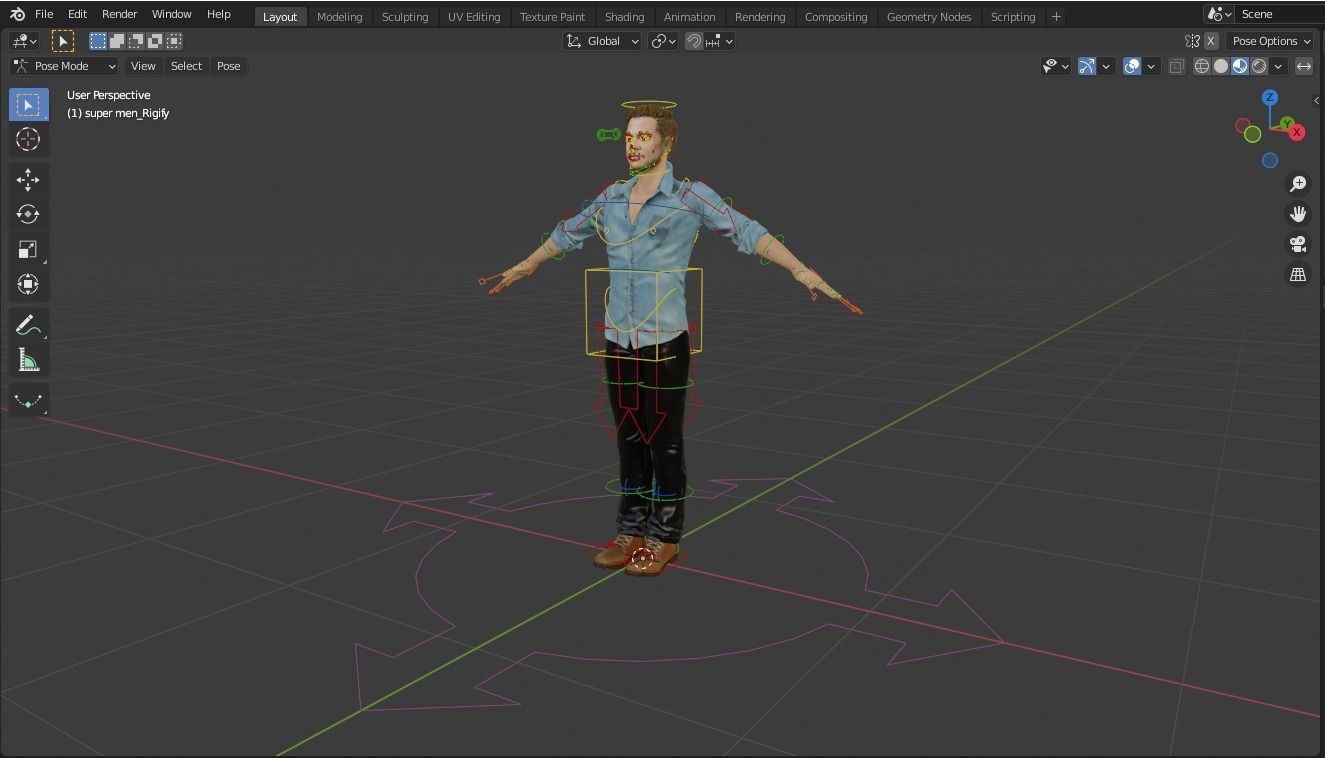 Robert Downey Jr Low-poly 3D model Low-poly 3D model_23