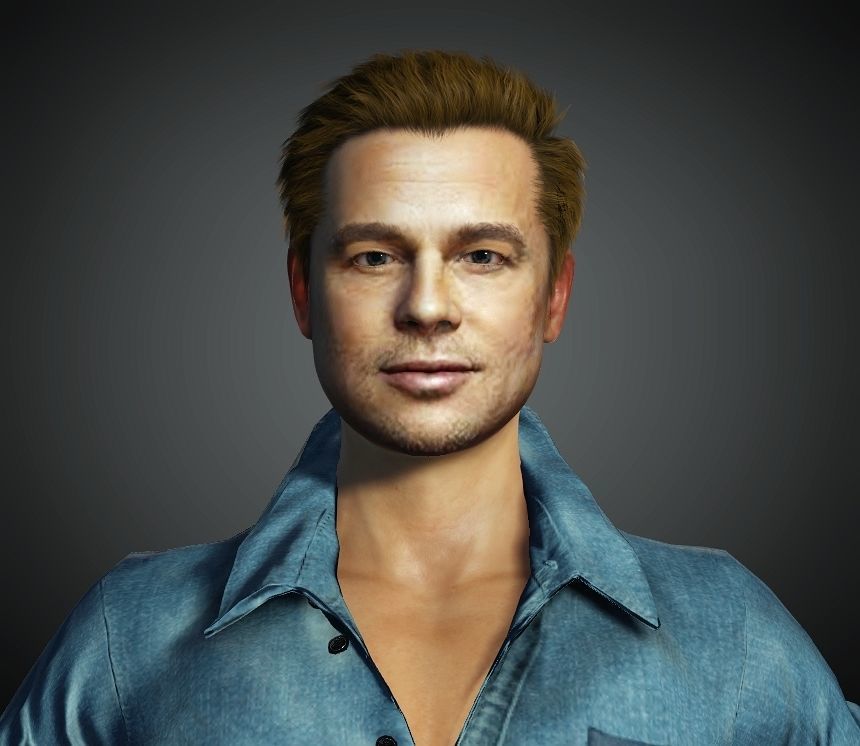 Robert Downey Jr Low-poly 3D model Low-poly 3D model_8