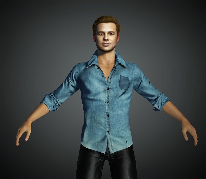 Robert Downey Jr Low-poly 3D model Low-poly 3D model_7