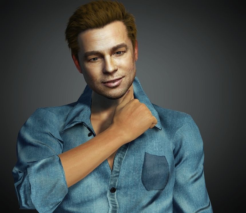 Robert Downey Jr Low-poly 3D model Low-poly 3D model_5