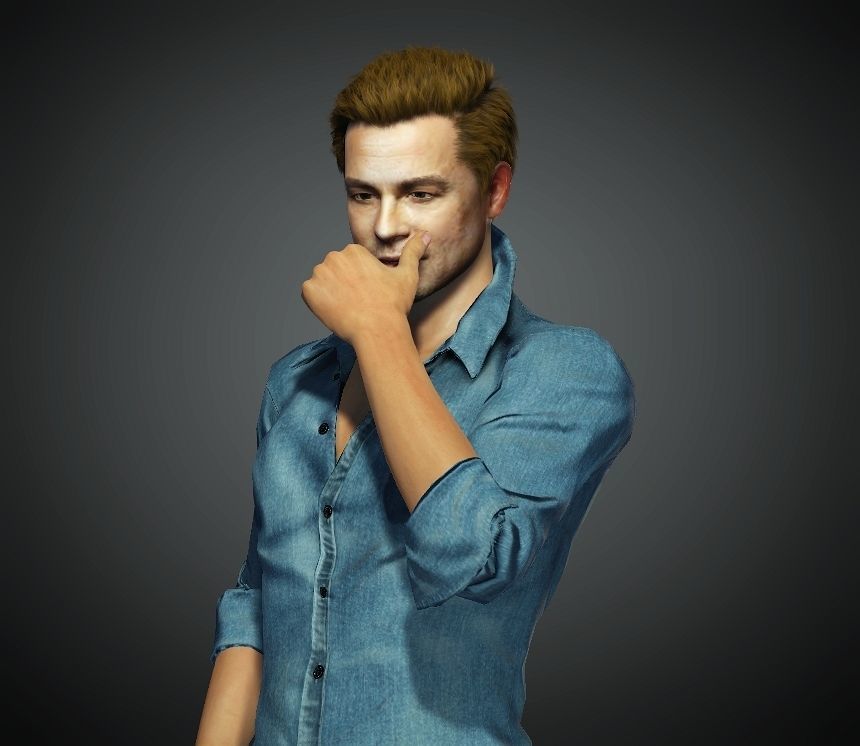 Robert Downey Jr Low-poly 3D model Low-poly 3D model_12