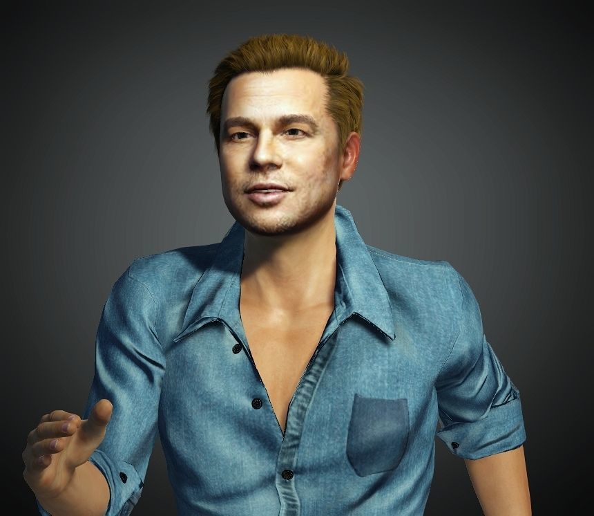 Robert Downey Jr Low-poly 3D model Low-poly 3D model_4