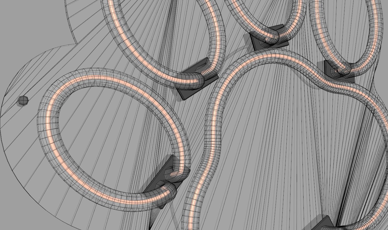 Dog Paws - Neon Sign 3D model_7