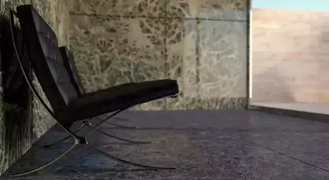 mies chair and scence