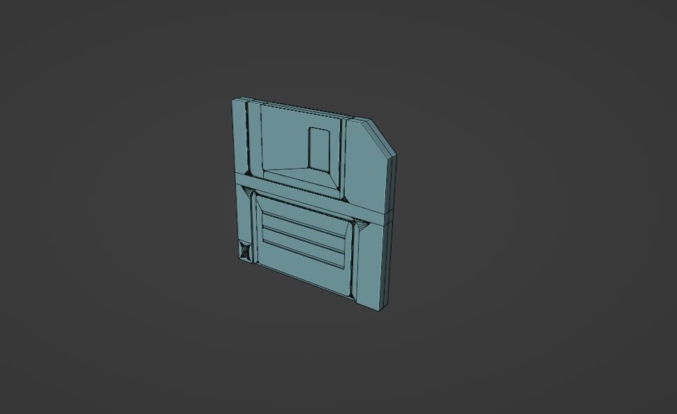 3D save icon Free low-poly 3D model_3