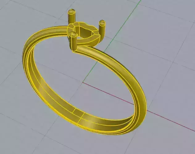 Anello cuore castone - heart ring bezel