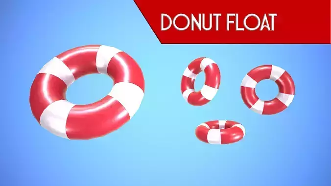 DONUT FLOAT CARTOON STYLIZED