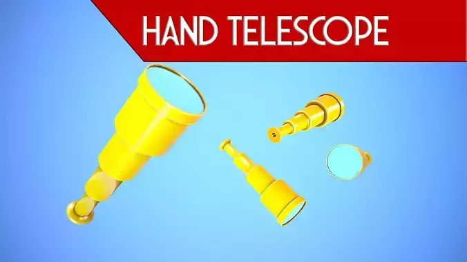 HAND TELESCOPE CARTOON STYLIZED
