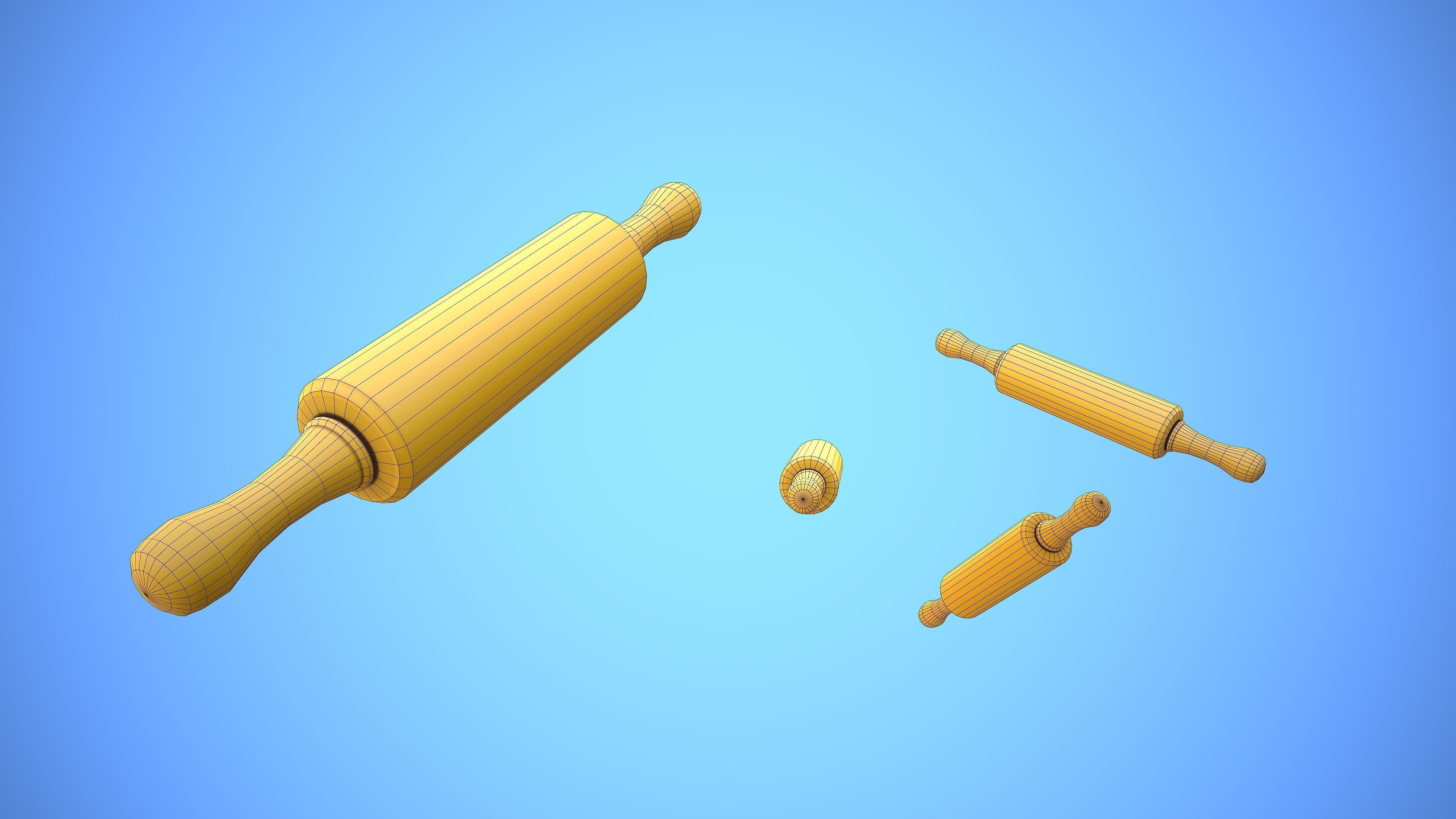 3D model KITCHEN ROLLER CARTOON STYLIZED VR / AR / lowpoly CGTrader