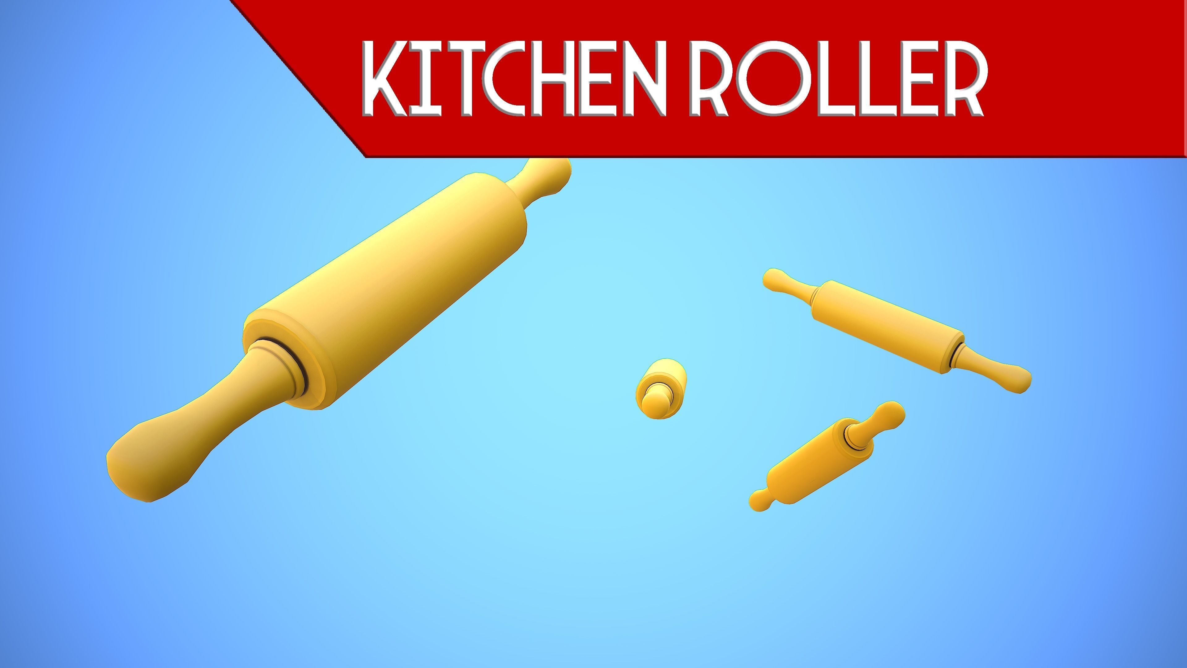 3D model KITCHEN ROLLER CARTOON STYLIZED VR / AR / lowpoly CGTrader