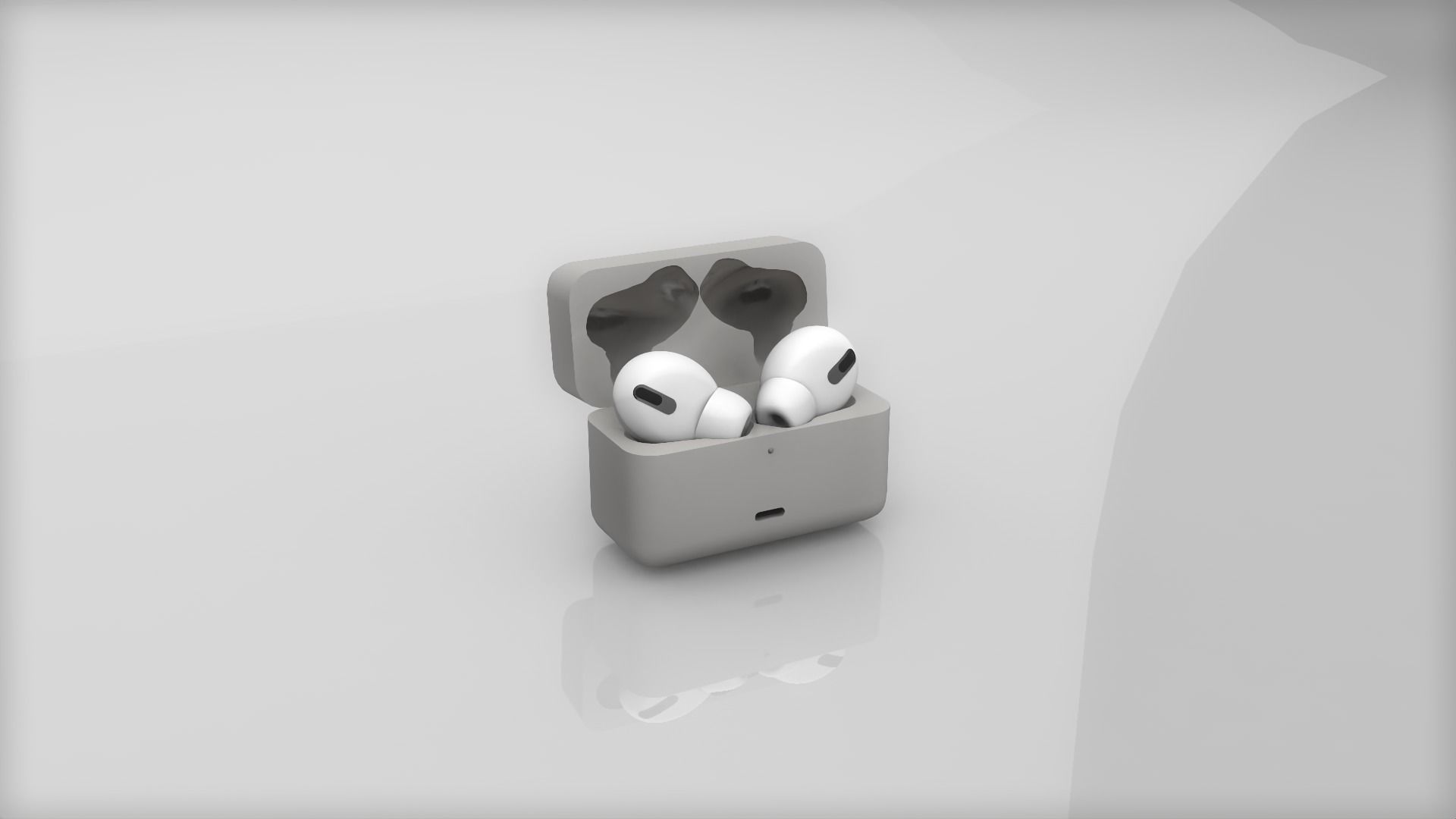Apple AirPods Pro 3D Model Low-poly 3D model_1