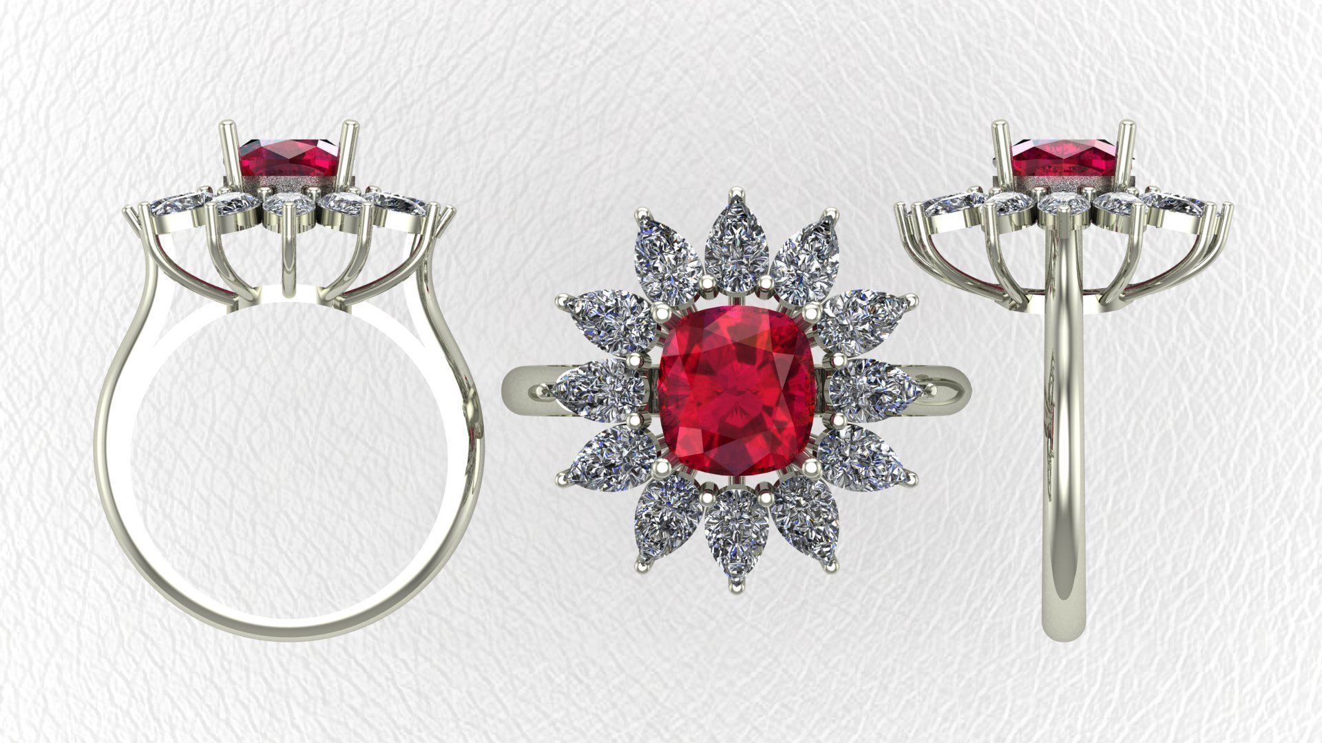 ARISS ENGAGEMENT RING 3D MODEL 3D PRINT MODEL  3D print model_4