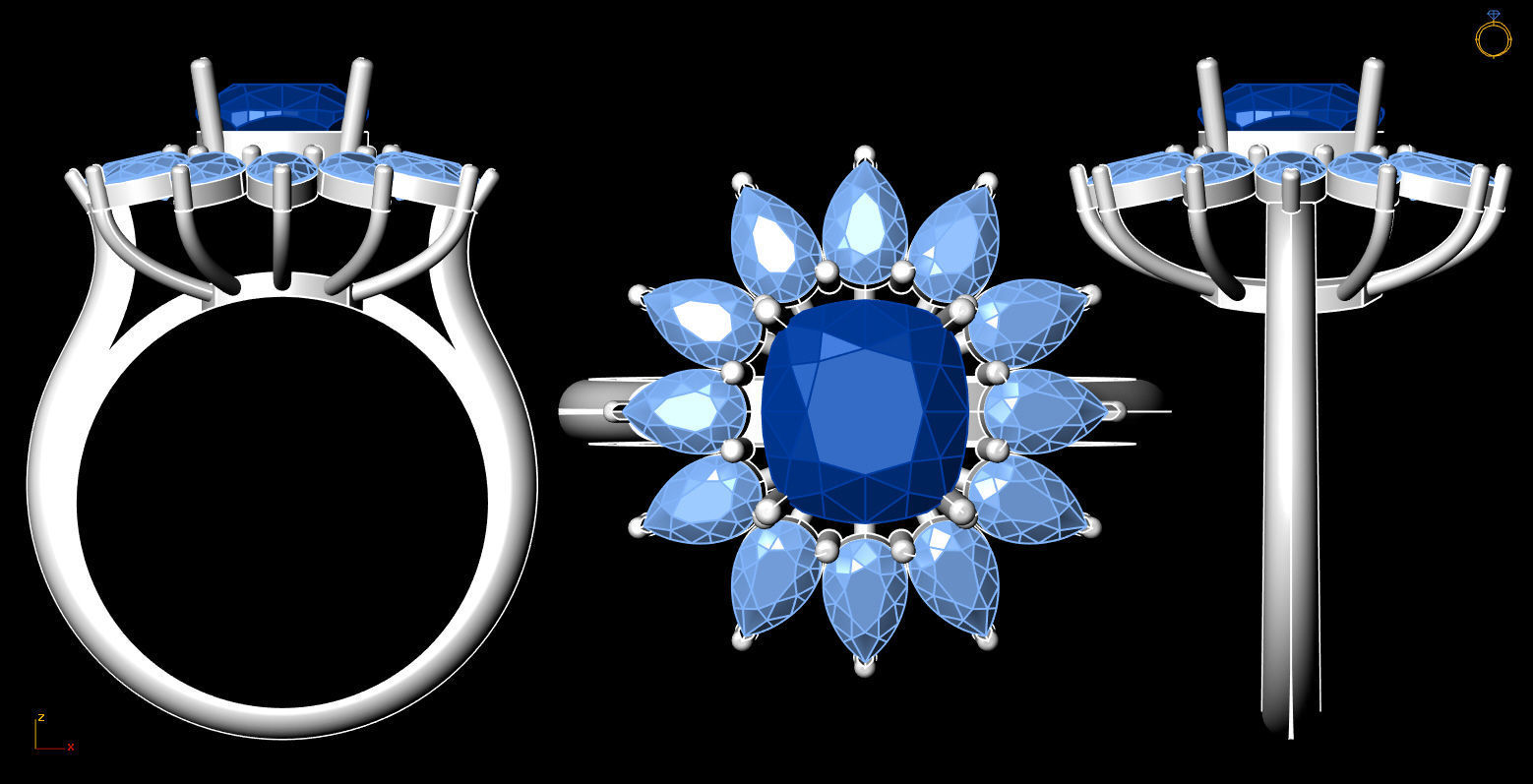 ARISS ENGAGEMENT RING 3D MODEL 3D PRINT MODEL  3D print model_5