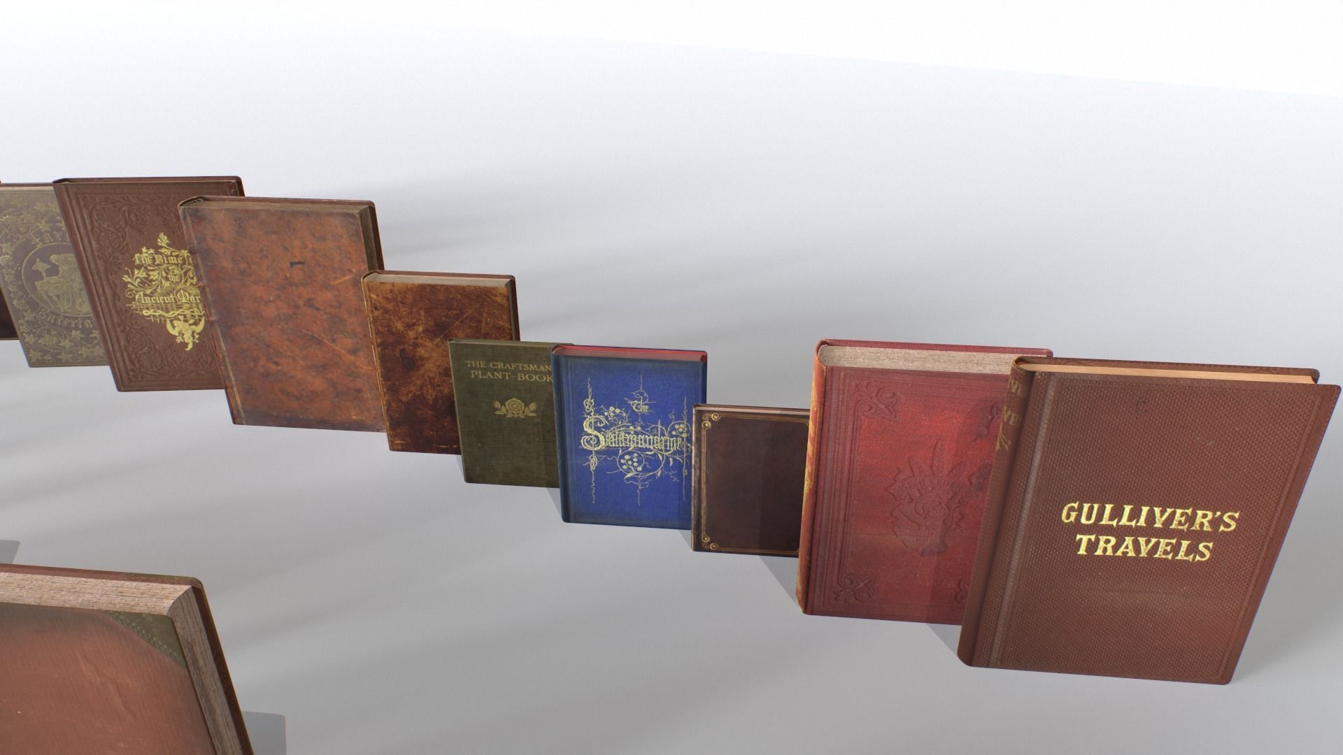 Old Books Low-poly 3D model_11
