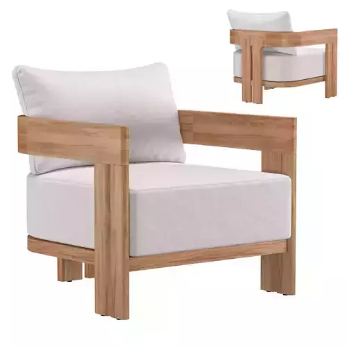 MATIRA TEAK LOUNGE CHAIR 3D model