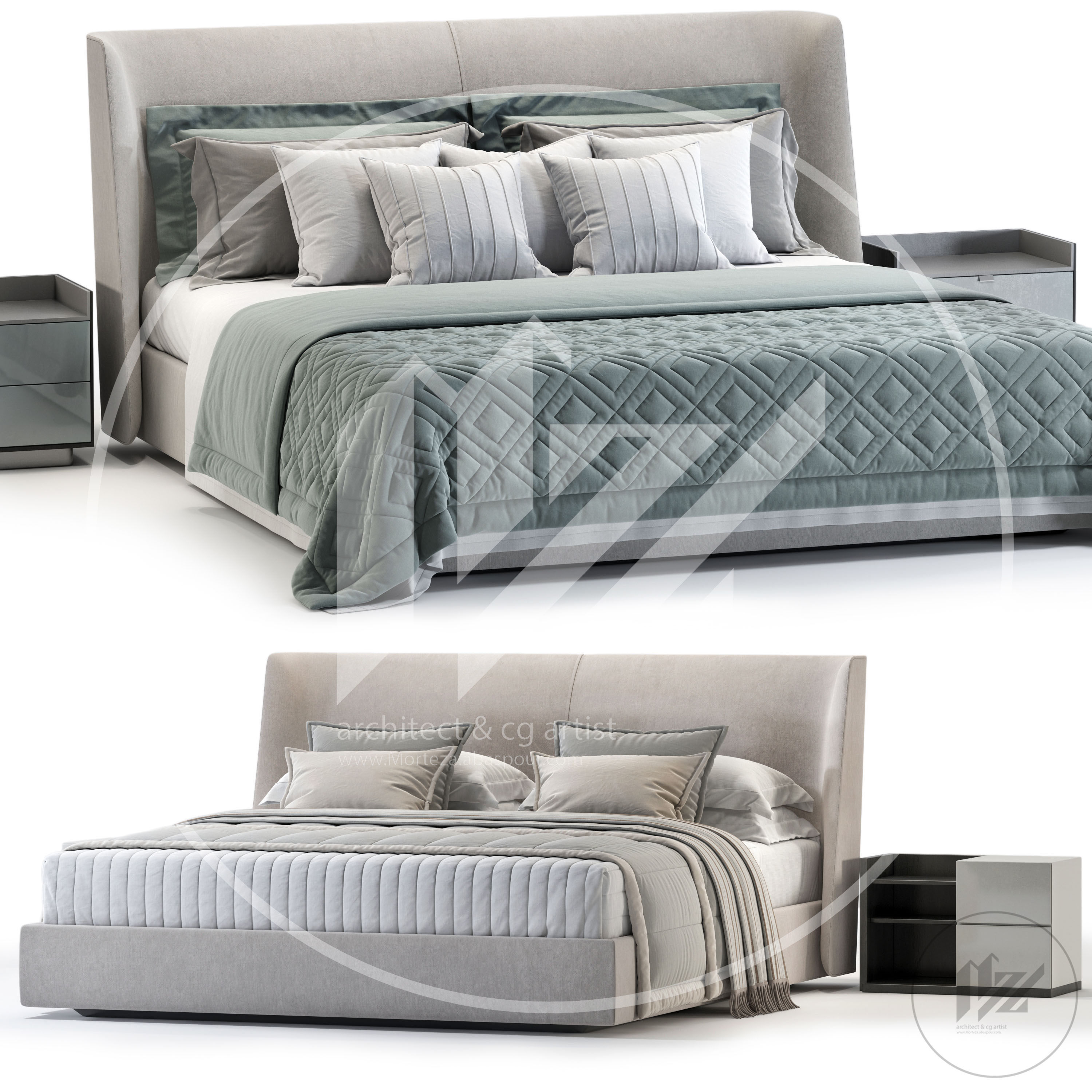 Domkapa Echo Bed 3D model_1