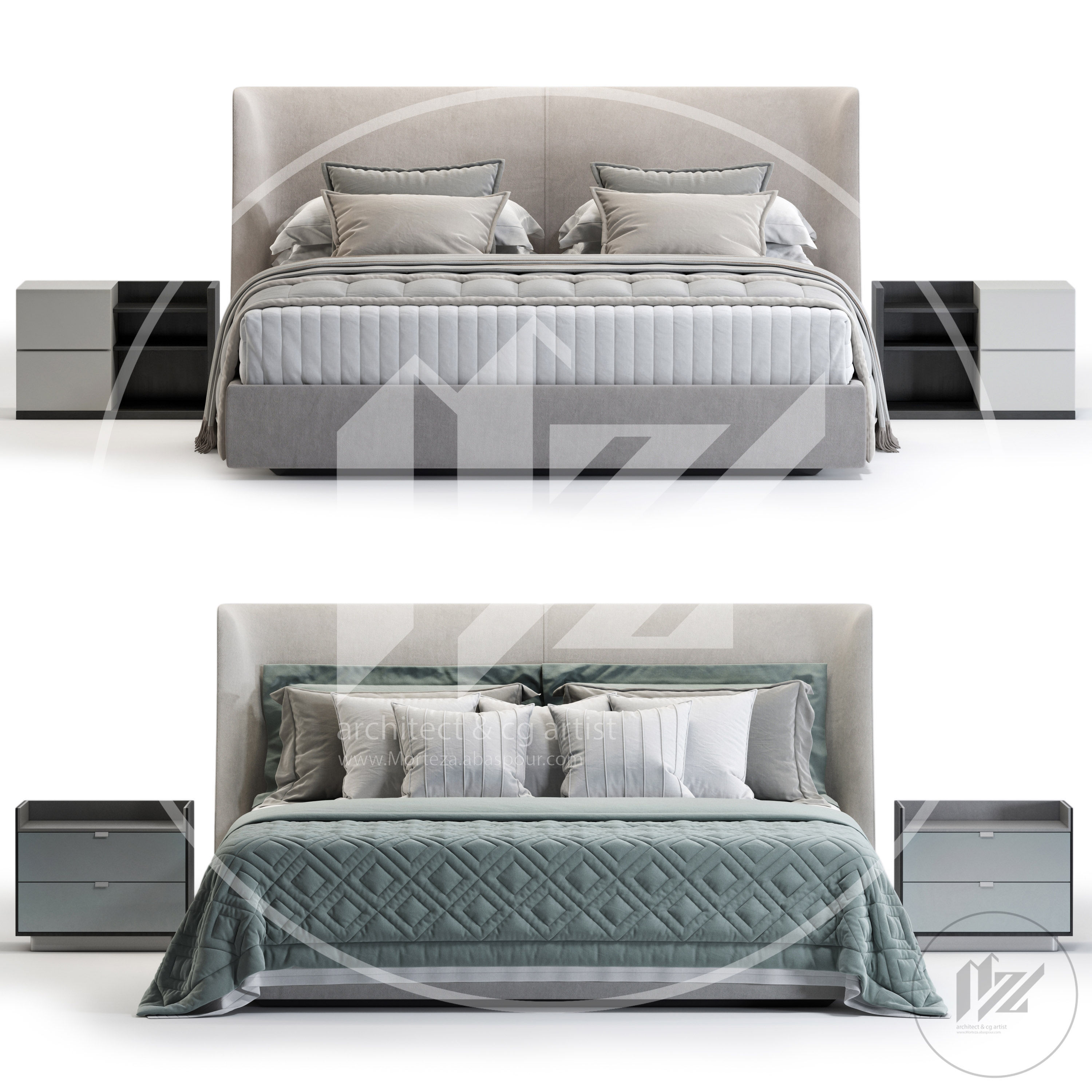 Domkapa Echo Bed 3D model_2