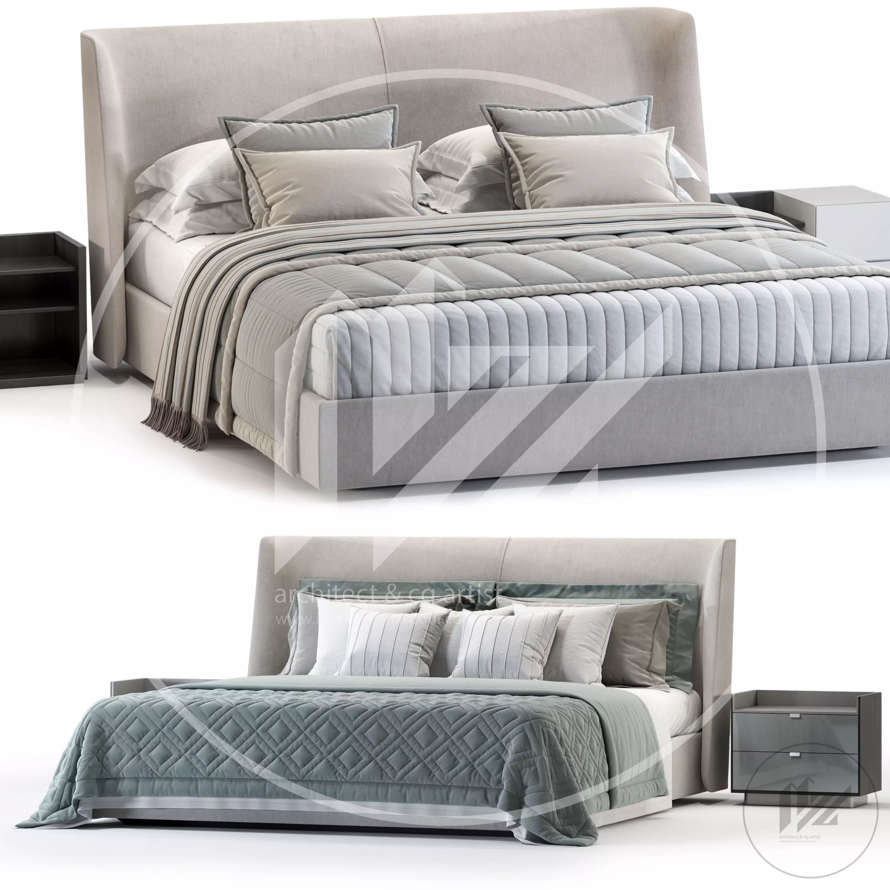 Domkapa Echo Bed 3D model_0