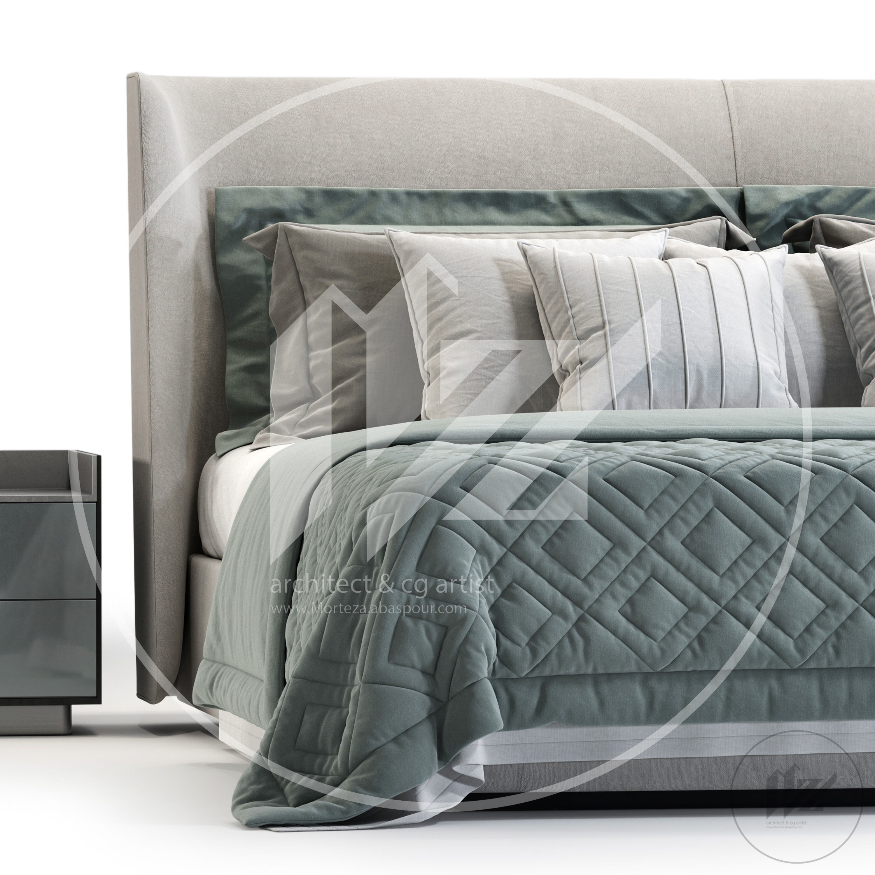 Domkapa Echo Bed 3D model_3