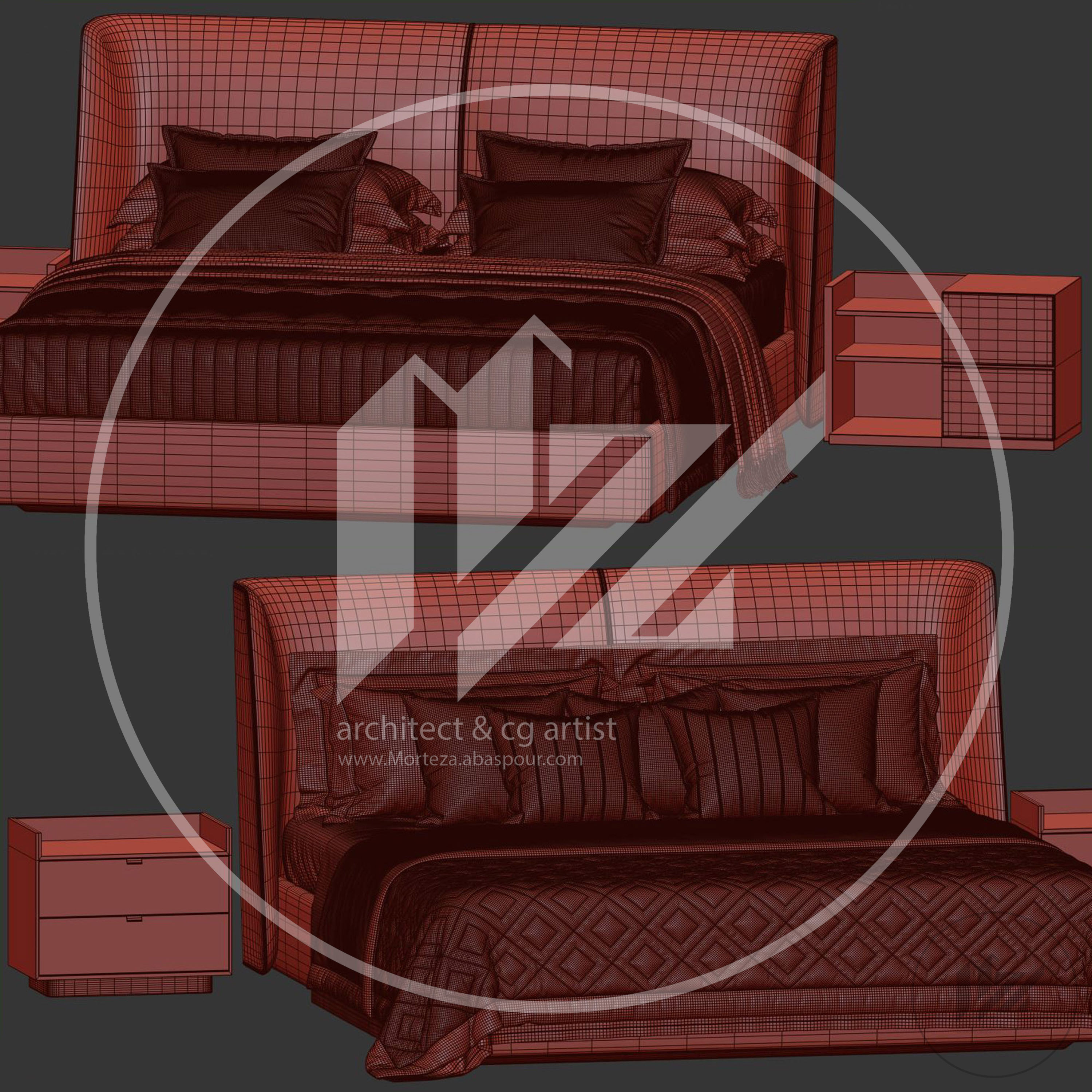 Domkapa Echo Bed 3D model_5