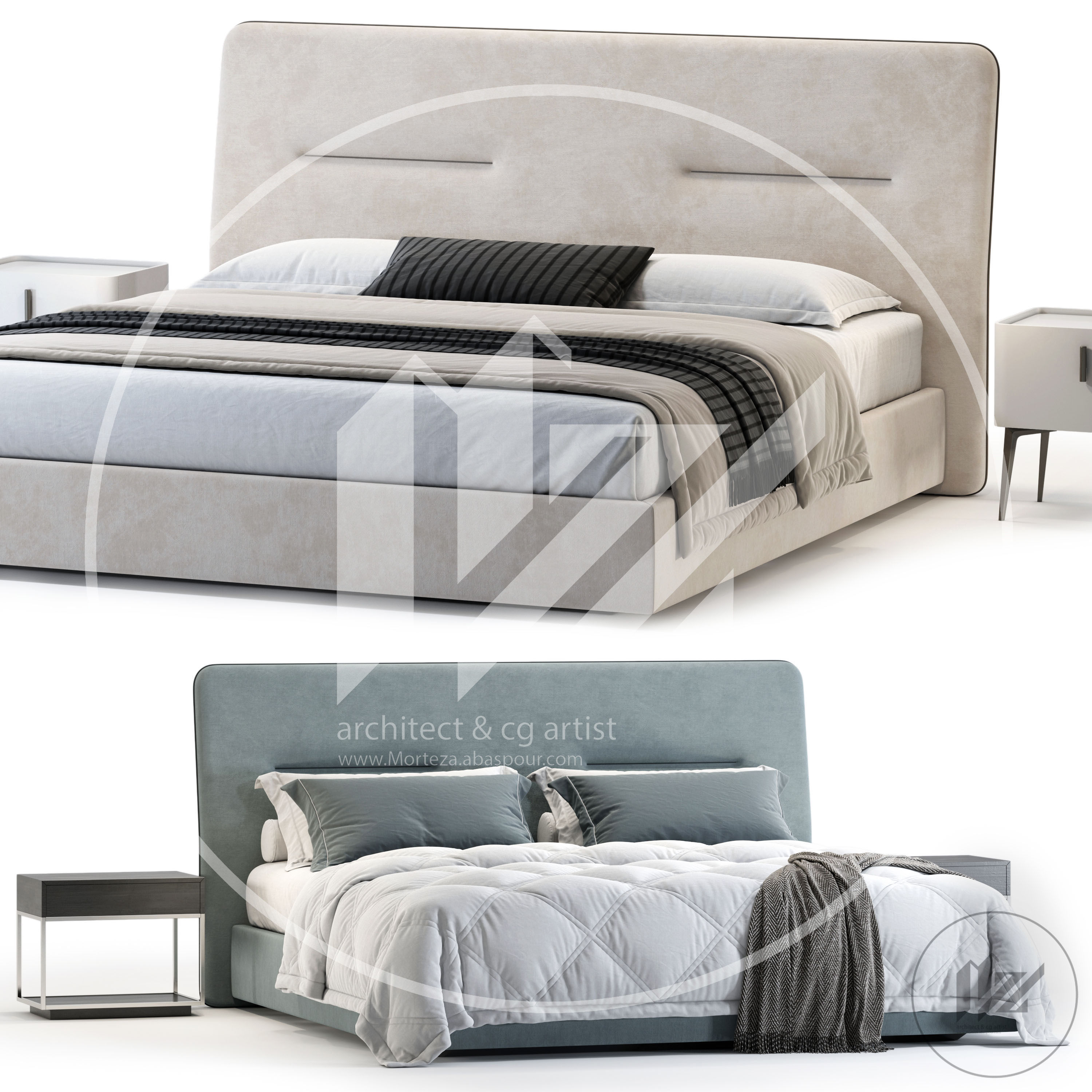 Domkapa Helen Bed 3D model_1