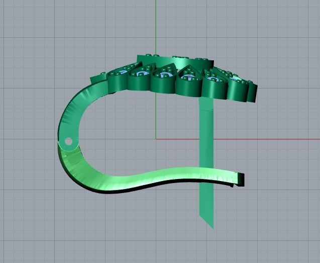 clasp earrings 3D print model_10