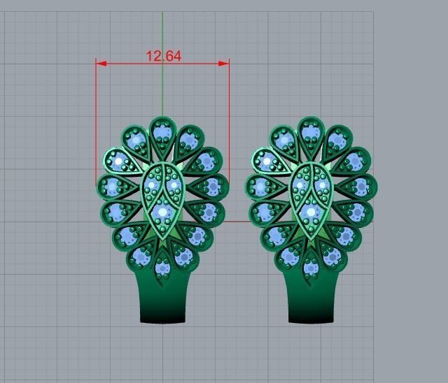 clasp earrings 3D print model_8