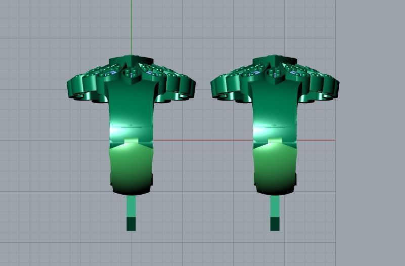 clasp earrings 3D print model_9