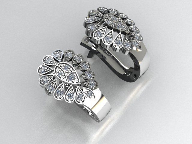 clasp earrings 3D print model_3