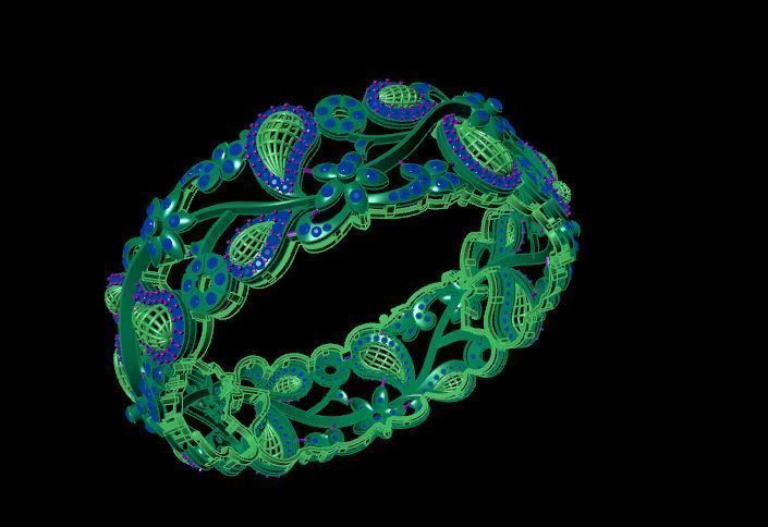 Bracelet 3D print model_3