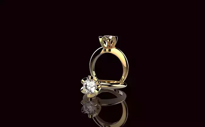 AV Designe 66 Engangement Ring with  a Diamond