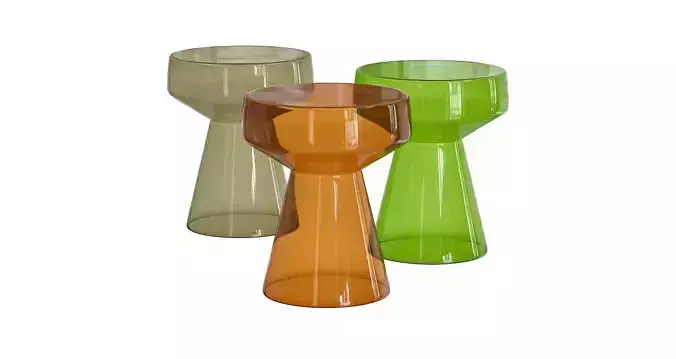 SIDE TABLE RETRO DAKWA GLASS OCHER