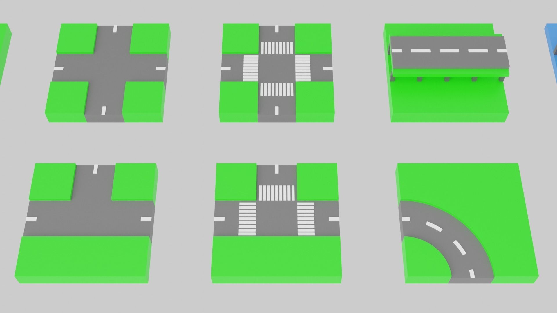 Game Roads Low-poly 3D model_10