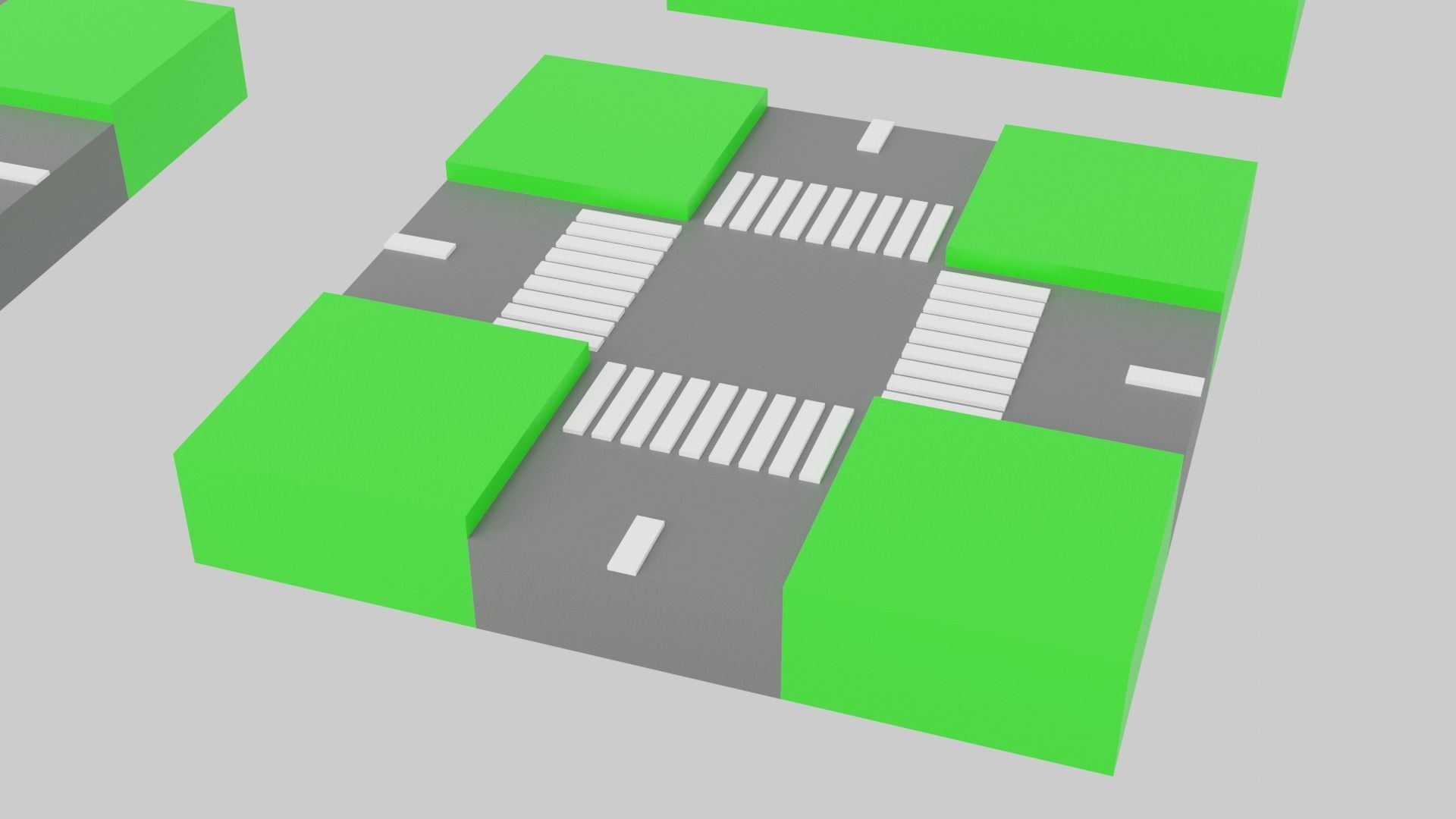 Game Roads Low-poly 3D model_2