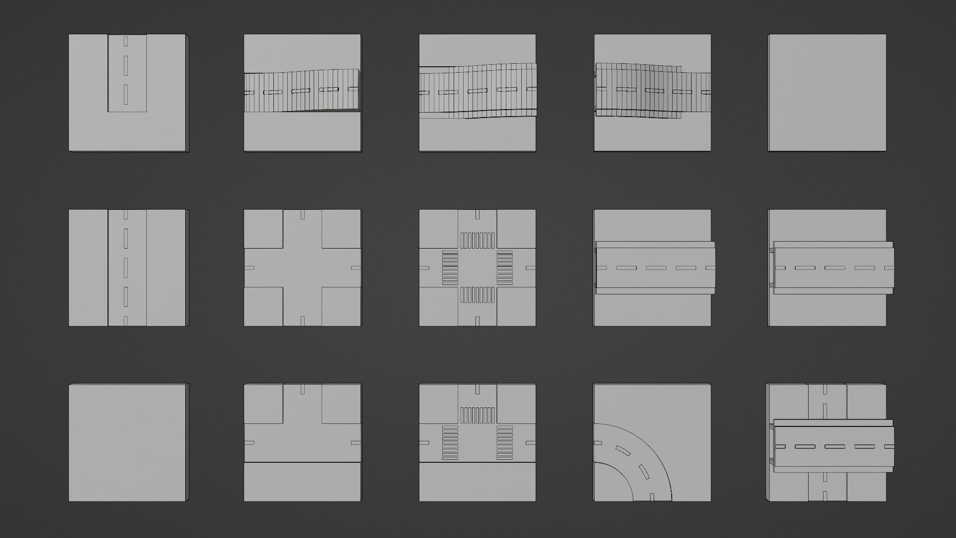 Game Roads Low-poly 3D model_12