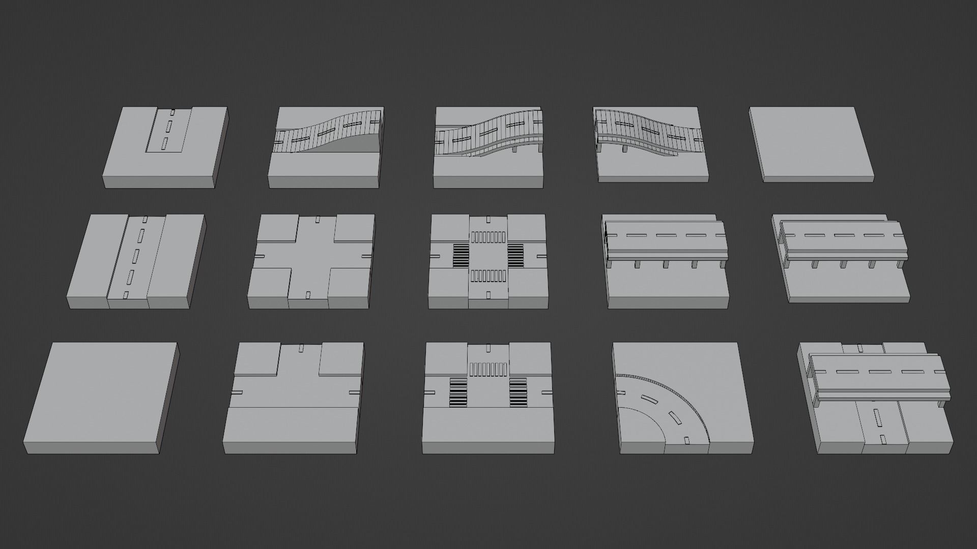 Game Roads Low-poly 3D model_11