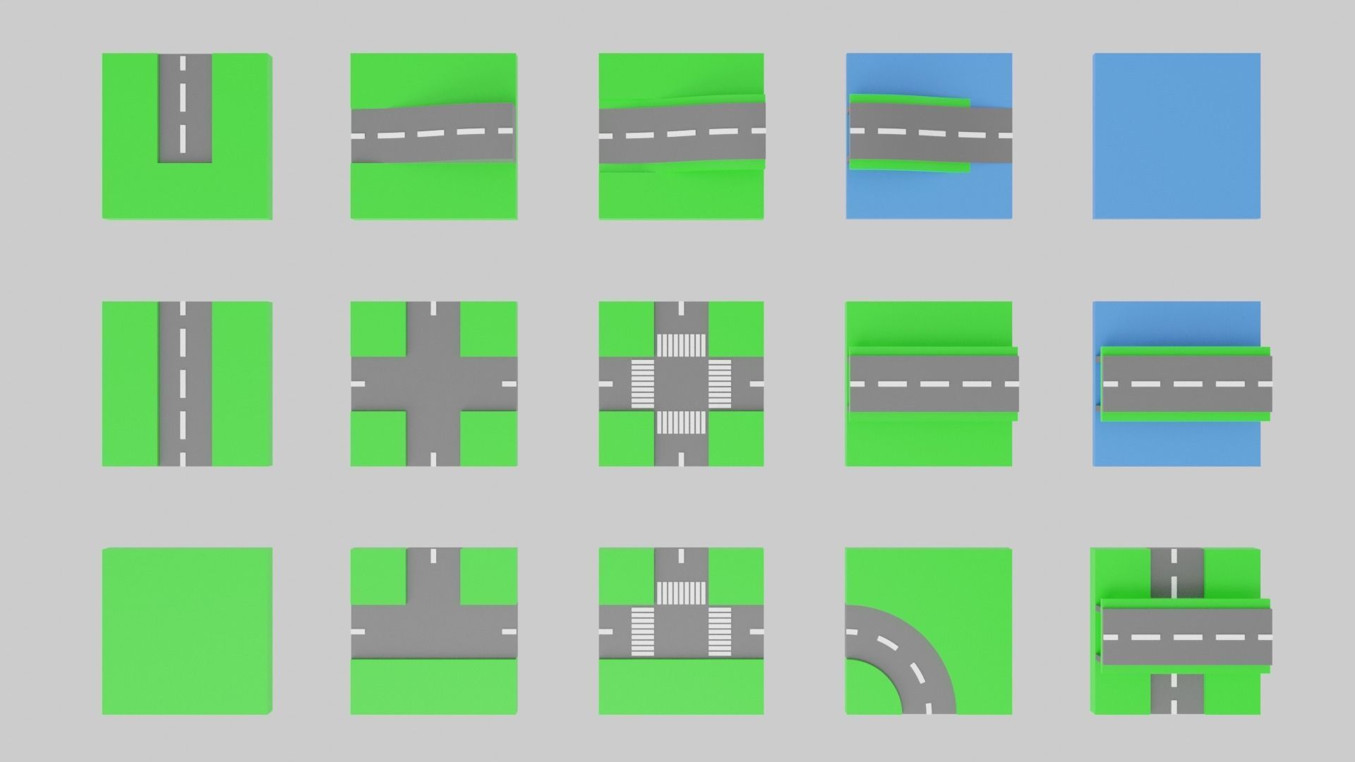 Game Roads Low-poly 3D model_1