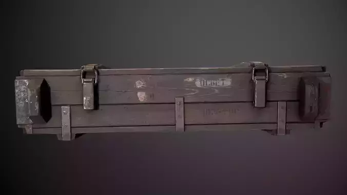 Military box Low-poly 3D model Low-poly 3D model