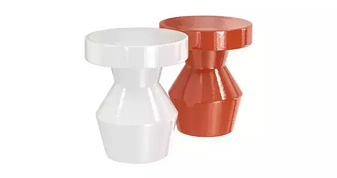 Urban Nature Culture side table sculptural burnt brick