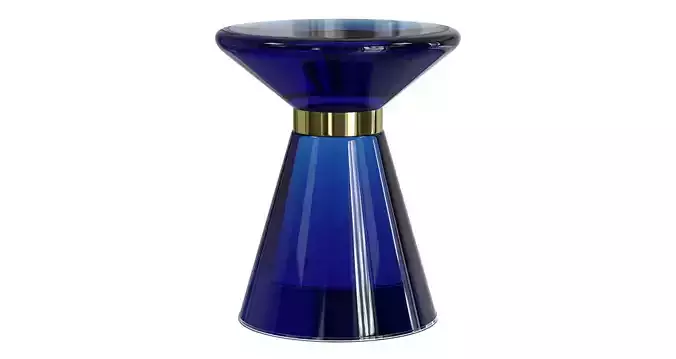 Blue Glass Side Table 3D model